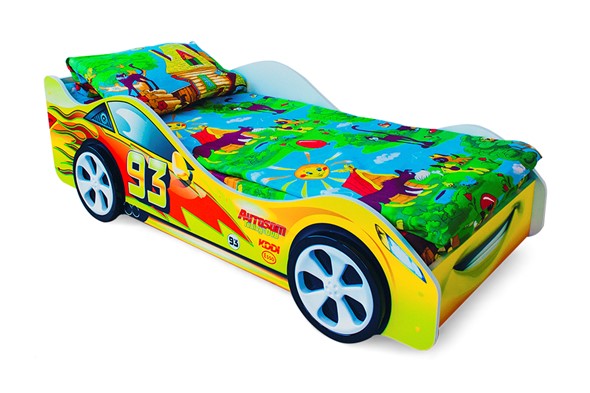 Кровать-машина в детскую Тачка желтая в Салехарде - изображение