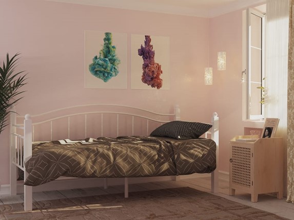 Кровать в детскую Гарда 8, 90х200, белая в Губкинском - изображение
