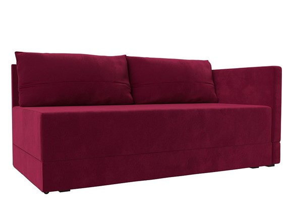 Диван-кровать Никас, Бордовый (Микровельвет) в Лабытнанги - изображение