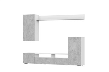 Набор мебели в гостиную МГС-4, белый/цемент светлый в Салехарде