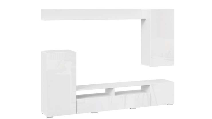 Стенка в гостиную Моретти (Белый, Белый глянец) в Надыме - изображение 2