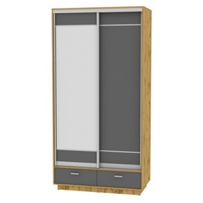 Шкаф 2-х дверный Весенний HK3, 2385х1200х600 (D1D2), ДВ-Графит в Губкинском
