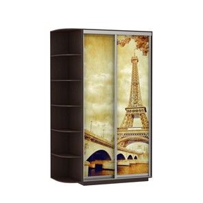 Шкаф 2-дверный Экспресс 1500x600x2200, со стеллажом, Париж/венге в Салехарде