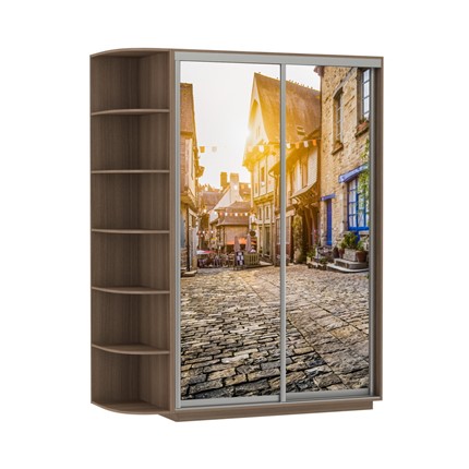 Шкаф Экспресс 1500x600x2200, со стеллажом, Улица/шимо темный в Салехарде - изображение