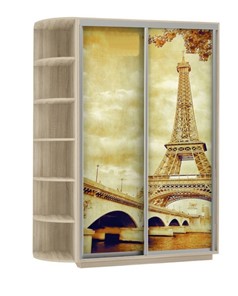 Шкаф 2-дверный Экспресс 1900x600x2200, со стеллажом, Париж/дуб сонома в Салехарде - предосмотр