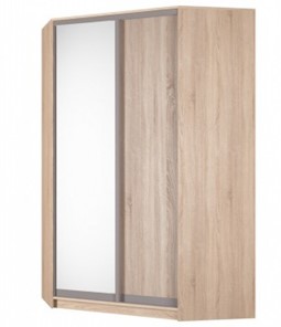 Шкаф угловой Аларти (YA-230х1400(602) (10) Вар. 1; двери D5+D6), с зеркалом в Лабытнанги