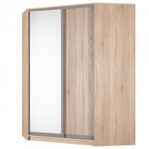 Угловой шкаф Аларти (YA-198х1400(602) (8) Вар. 2; двери D5+D6), с зеркалом в Ноябрьске