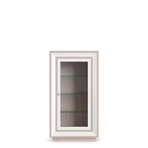Шкаф низкий  (1 стеклодверь) Прато 776, Ясень светлый \ жемчуг в Салехарде