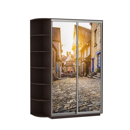 Шкаф 2-створчатый Экспресс 1900x600x2400, со стеллажом, Улица/венге в Салехарде - изображение