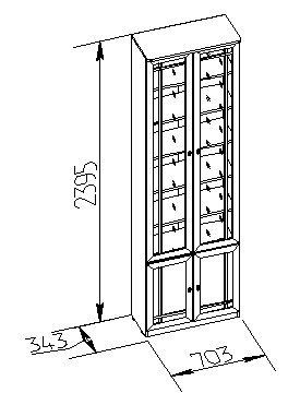 Шкаф для книг Sherlock 32, Дуб Сонома в Лабытнанги - изображение 3