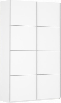Шкаф Прайм (ДСП/ДСП) 1600x570x2300, белый снег в Салехарде - изображение