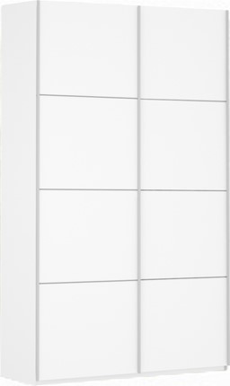 Шкаф-купе Прайм (ДСП/ДСП) 1200x570x2300, белый снег в Салехарде - изображение