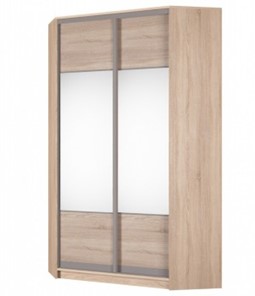 Шкаф угловой Аларти (YA-230х1250(602) (2) Вар. 5; двери D3+D3), с зеркалом в Лабытнанги