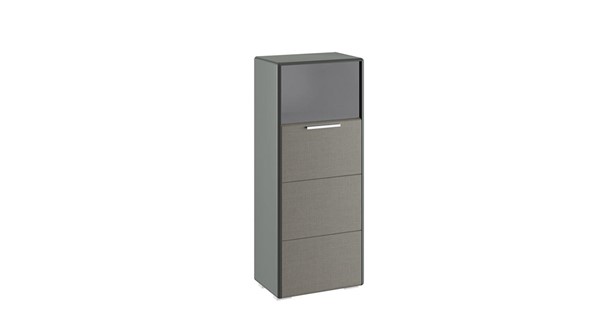 Шкаф Наоми комбинированный одностворчатый, цвет Фон серый, Джут ТД-208.07.28 в Салехарде - изображение