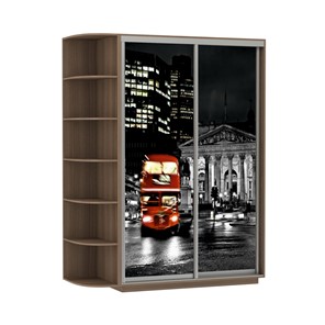 Шкаф 2-дверный Экспресс 1500x600x2400, со стеллажом, Ночной Лондон/шимо темный в Салехарде