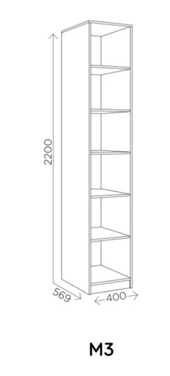 Шкаф однодверный Агата М3, белый в Лабытнанги - изображение 2