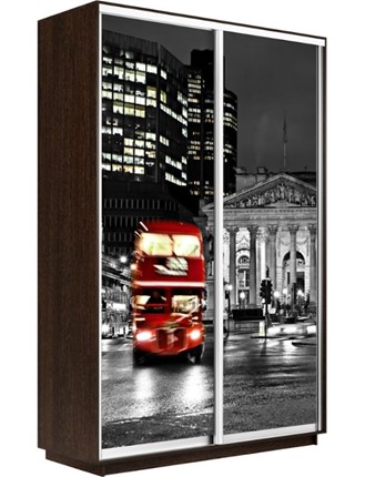 Шкаф двухдверный Экспресс 1200x600x2200, Ночной Лондон/венге в Салехарде - изображение