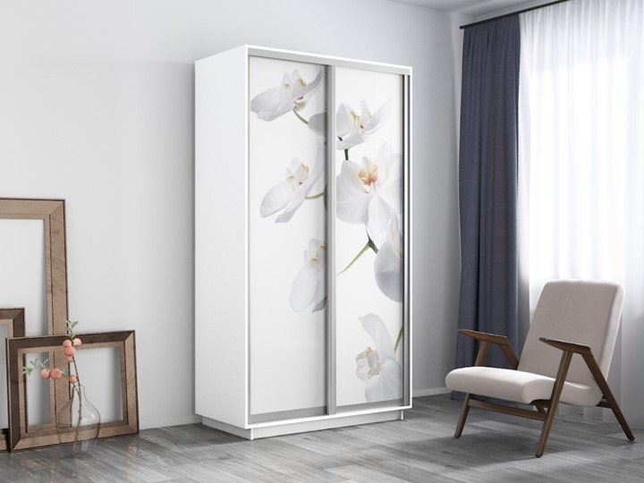 Шкаф Экспресс 1200x600x2200, Орхидея белая/белый снег в Салехарде - изображение 3