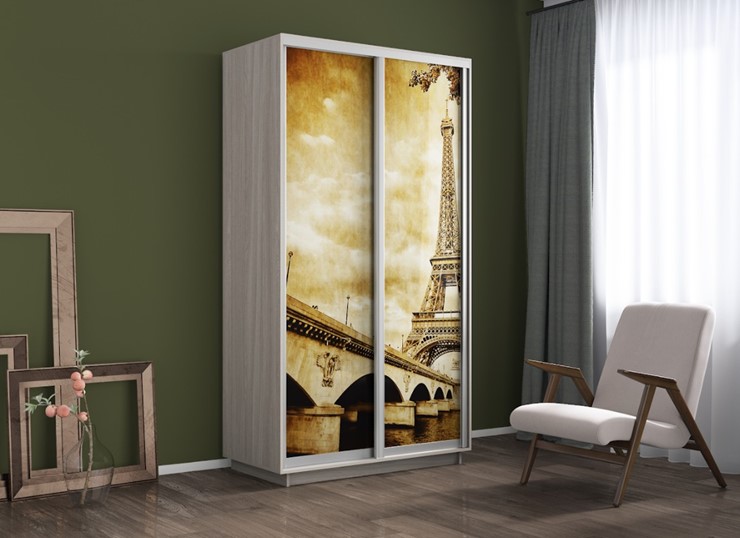 Шкаф двухдверный Экспресс 1200x600x2200, Париж/шимо светлый в Салехарде - изображение 3