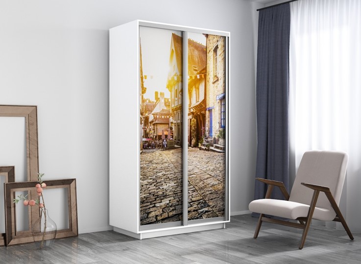 Шкаф 2-х дверный Экспресс 1200x600x2200, Улица/белый снег в Салехарде - изображение 3