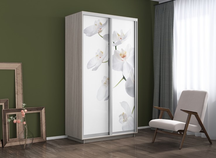 Шкаф Экспресс 1200x600x2400, Орхидея белая/шимо светлый в Салехарде - изображение 3