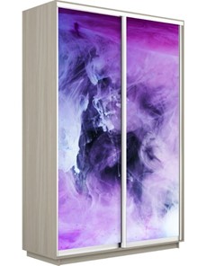 Шкаф двухдверный Экспресс 1400x450x2200, Фиолетовый дым/шимо светлый в Салехарде