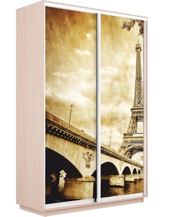 Шкаф 2-дверный Экспресс 1400x600x2400, Париж/дуб молочный в Салехарде - изображение