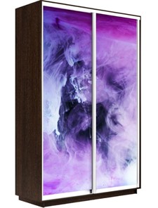 Шкаф 2-х створчатый Экспресс 1600x450x2400, Фиолетовый дым/венге в Лабытнанги - предосмотр