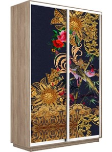 Шкаф 2-дверный Экспресс 1600x450x2400, Золотой орнамент/дуб сонома в Надыме