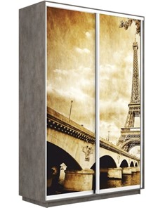 Шкаф двухдверный Экспресс 1600x600x2200, Париж/бетон в Салехарде