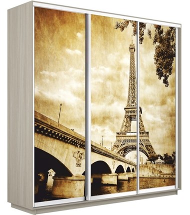 Шкаф 3-х дверный Экспресс 1800х600х2200, Париж/шимо светлый в Салехарде - изображение