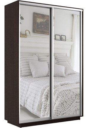 Шкаф 2-дверный Экспресс (2 зеркала) 1600x600x2400, венге в Салехарде - изображение