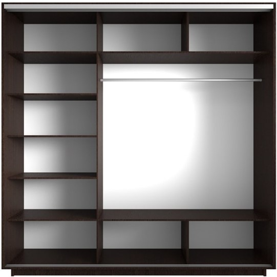 Шкаф 3-х дверный Экспресс 2100х600х2400, Париж/венге в Салехарде - изображение 1