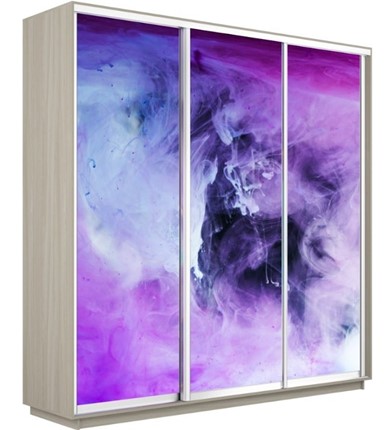 Шкаф Экспресс 2100х600х2400, Фиолетовый дым/шимо светлый в Салехарде - изображение