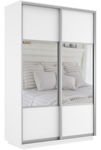 Шкаф 2-дверный Экспресс (Комби) 1200x450x2200, белый снег в Лабытнанги - предосмотр