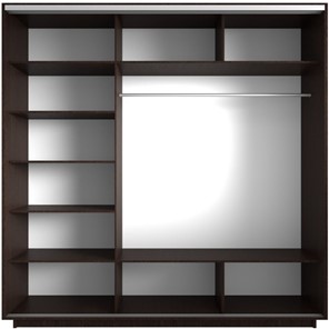 Шкаф 3-створчатый Экспресс со стеллажом, 2100х600х2200, Сакура/венге в Салехарде - предосмотр 1