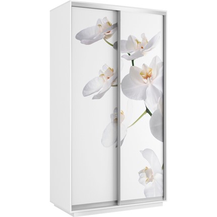 Шкаф Хит 1200x600x2200, белая орхидея, белый снег в Салехарде - изображение