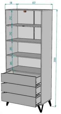 Шкаф двухдверный Дельта H123 ЯШС в Губкинском - изображение 1