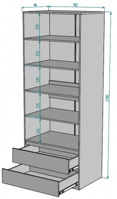 Шкаф 2-створчатый Мальта H187, ДСС в Надыме - изображение 1