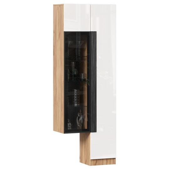 Шкаф с витриной Кельн, 674020, белый/дуб золотой в Лабытнанги - изображение 1
