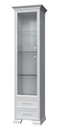Шкаф-витрина Грация ШР-1, белый, 1 стекло, 420 в Салехарде - изображение
