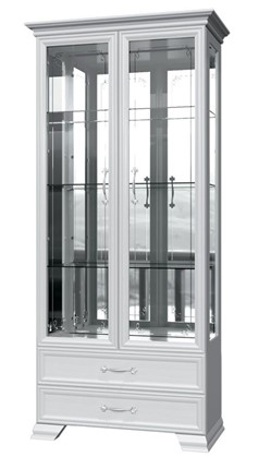 Шкаф-витрина Грация ШР-2, белый, 4 стекла в Салехарде - изображение