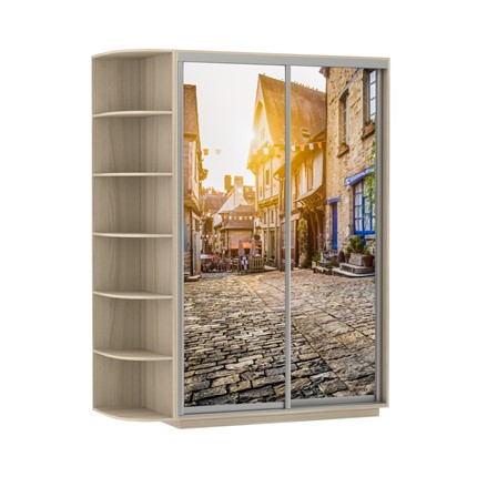 Шкаф Экспресс 1700x600x2400, со стеллажом, Улица/шимо светлый в Салехарде - изображение