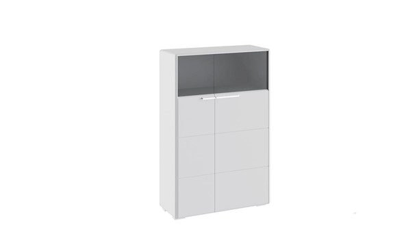Распашной шкаф Наоми комбинированный двухстворчатый, цвет Белый глянец ТД-208.07.29 в Салехарде - изображение