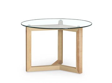 Журнальный стол Оникс-8, Натуральный массив/Прозрачное стекло в Салехарде