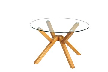 Стеклянный столик Берген-2, натуральный массив в Новом Уренгое
