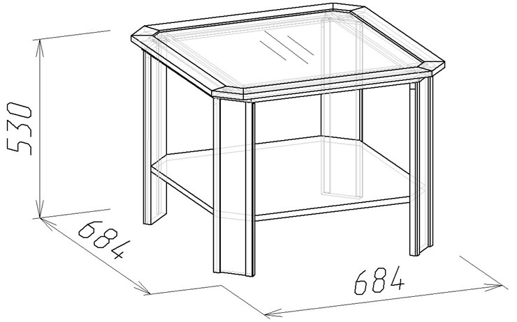 Стеклянный стол Sherlock 16, Дуб Сонома в Новом Уренгое - изображение 2