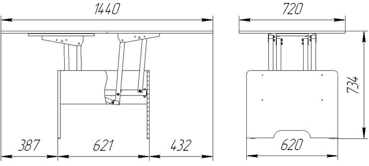 Стол трансформер Дебют-5, венге светлый в Лабытнанги - изображение 1
