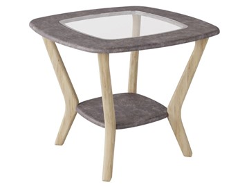 Круглый столик Мельбурн, серый бетон/дуб сонома в Муравленко