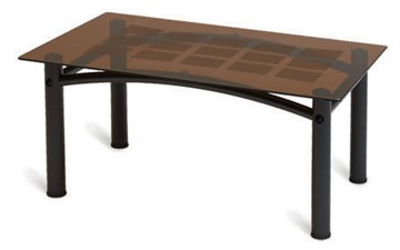 Журнальный стол Мебелик Роберт-3М, черный/тонированное стекло в Лабытнанги
